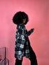 Plaid shirt "RAINY DAY" VMC58 - BLACK